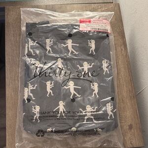 Thirty-One Black and White Skeleton Print Backpack